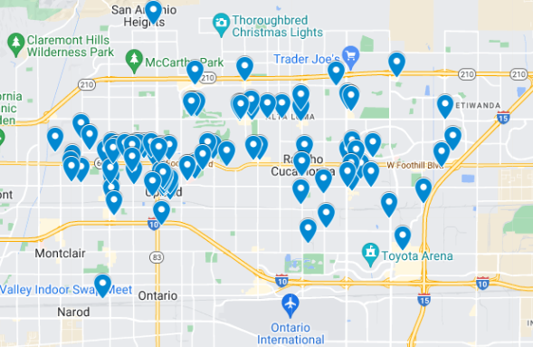 Google map of all our toy drop box locations